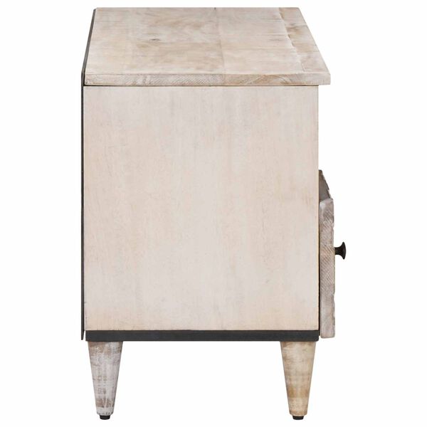 vidaXL TV omarica s predalom Bela 100 x 33,5 x 46 cm Masiven les manga