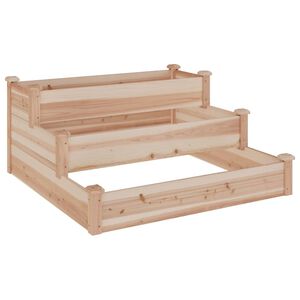 vidaXL Vrtna visoka greda 120x120x56 cm trden les jelke