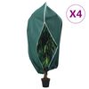 vidaXL Koprena za rastline iz flisa z zadrgo 4 kosi 70 g/m&sup2; 3,93x3 m