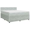 vidaXL Postelja boxspring z vzmetnico Svetlo siva 160 x 200 cm Žamet