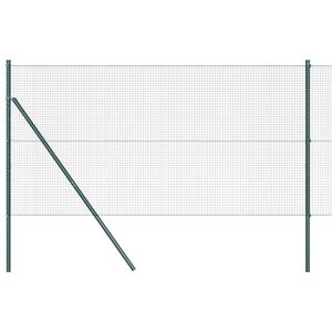 vidaXL Varjeno žično ograjo za pritrditev na tla 25 x 1,4 m Zelena