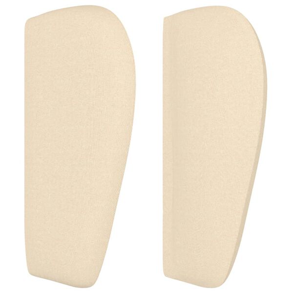 vidaXL Vzglavje z u&scaron;esi krem 93x23x78/88 cm blago