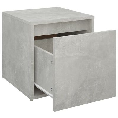 vidaXL Predalnik betonsko siv 40,5x40x40 cm inženirski les