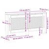 vidaXL Pokrov za radiator bel 172x19x81,5 cm MDF