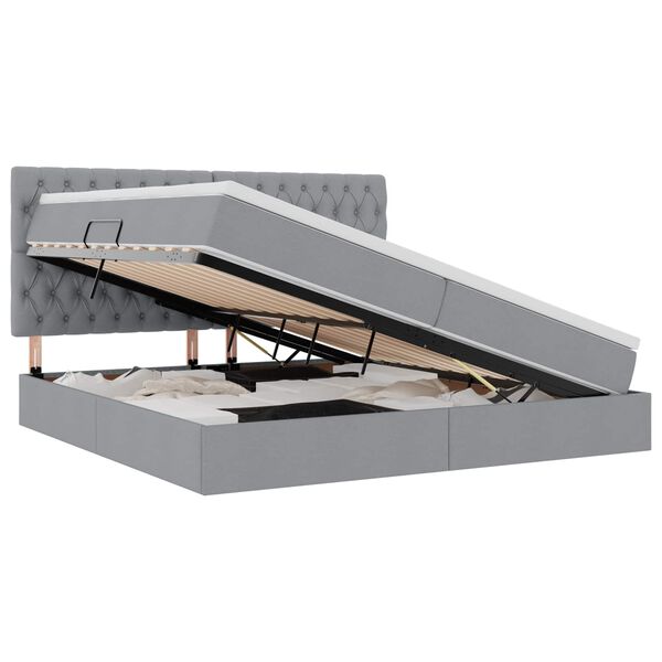 vidaXL Postelja z dodatnim prostorom za shranjevanje in vzmetnico