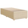 vidaXL Box spring postelja z vzmetnico krem 80x200 cm blago