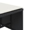 vidaXL Vrtni stolčki z blazinami 4 kosi črni 40x40x35 cm poli ratan