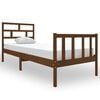 vidaXL Posteljni okvir medeno rjav iz trdne borovine 75x190 cm