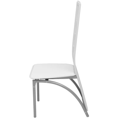 vidaXL Jedilni stoli 2 kosa belo umetno usnje