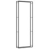 vidaXL Stojalo za drva mat črno 110x28x312 cm jeklo