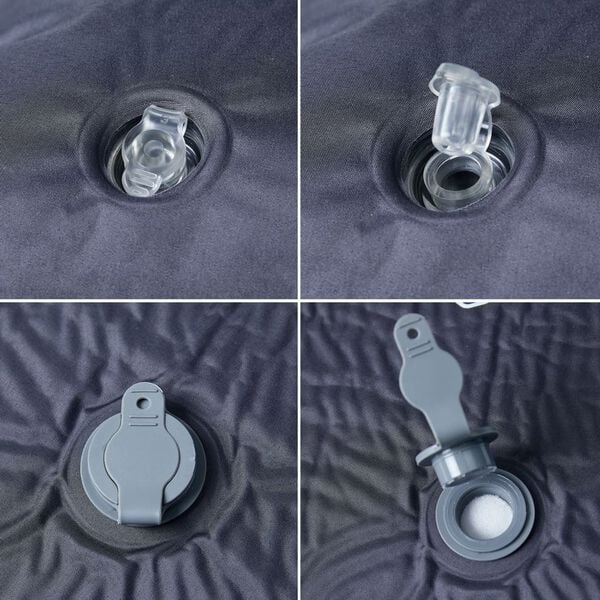 vidaXL Samonapihljivo leži&scaron;če za kampiranje z blazino 1 osebo sivo