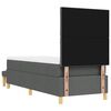 vidaXL Postelja z vzmetnico z vzmetnico Temno siva 80 x 200 cm blago