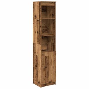 vidaXL Visoka omara starinski les 37,5x35x180 cm inženirski les