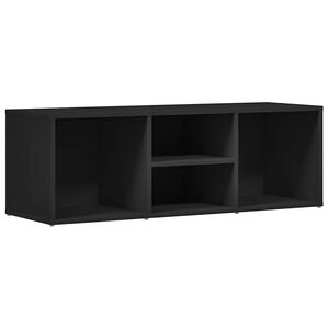 vidaXL Klop za shranjevanje čevljev črna 102x35x35 cm inženirski les