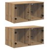 vidaXL Omarice na steni 2 kos 68 x 37 x 35 cm Konstruiran les