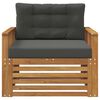 vidaXL Zunanja garnitura za sedenje Masivno akacijevo les in poliester