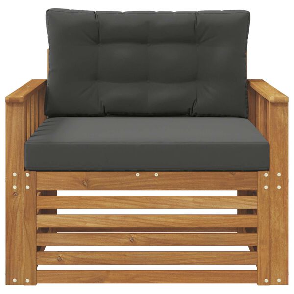 vidaXL Zunanja garnitura za sedenje Masivno akacijevo les in poliester