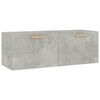vidaXL Stenska omarica betonsko siva 100x36,5x35 cm inženirski les