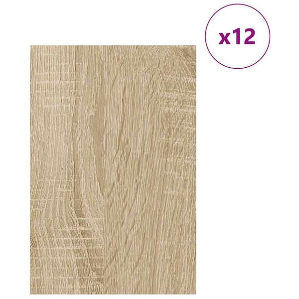 vidaXL Dekorativni paneli 12 pcs sonoma hrast 40 x 60 x 0.3 cm