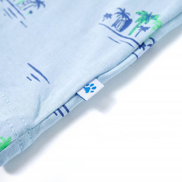 Otroška majica s kratkimi rokavi svetlo modra 104