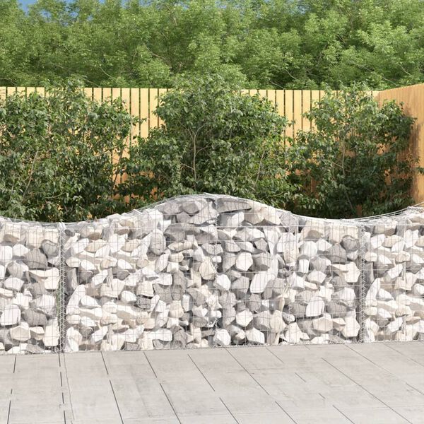 vidaXL Obokane gabion košare 8 kosov 200x50x80/100 cm cinkano železo