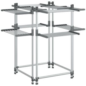 vidaXL Stojalo za su&scaron;enje perila 107x107x120 cm aluminij