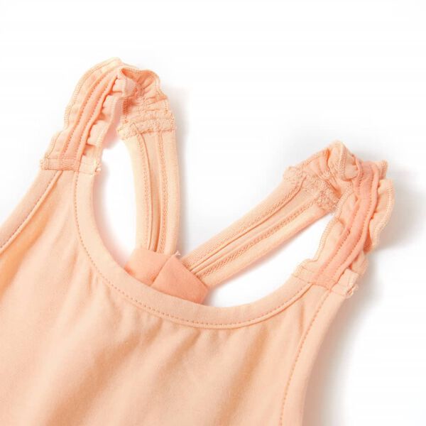 Otro&scaron;ka majica z naramnicami svetlo oranžna 128