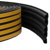 vidaXL Samolepilni tesnilni trak za okna Črna 9 x 6 mm 100 m EPDM pena