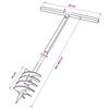 Jeklen spiralni vrtalni sveder za zemljo z ročajem 180 mm z 9 m pod.