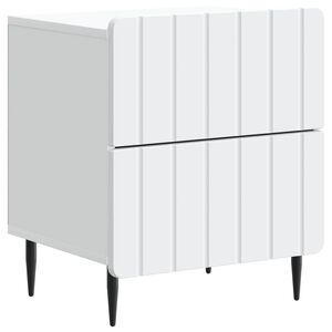 vidaXL Nočna omarica Bela 43 x 34,5 x 49,5 cm Inženirski les