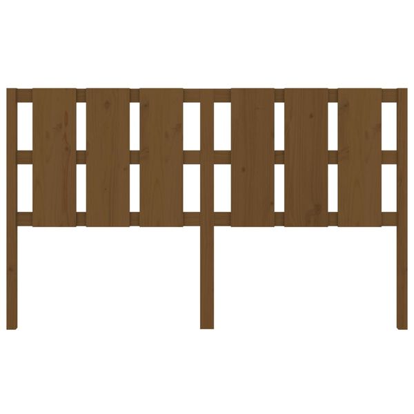 vidaXL Posteljno vzglavje medeno rjavo 185,5x4x100 cm trdna borovina