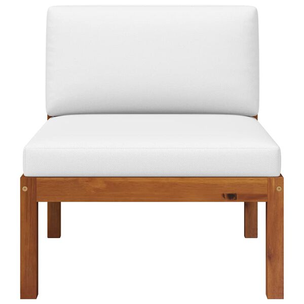 vidaXL 3-delna vrtna garnitura z blazinami, akacijev les in vrv