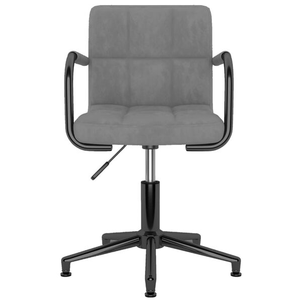 vidaXL Vrtljivi jedilni stoli 4 kosi svetlo siv žamet