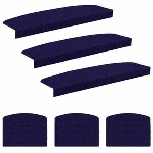 vidaXL Podloge za stopnice 15 kos 65 x 21 x 4 cm Modra Poliester