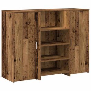 vidaXL Sprejemna miza starinski les 135x50x103,5 cm inženirski les