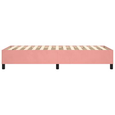 vidaXL Box spring posteljni okvir roza 90x190 cm žamet