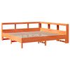 vidaXL Knjižna postelja brez vzmetnice vo&scaron;č. rjava 180x200 cm borovina