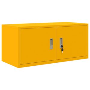 vidaXL Omarica za shranjevanje Gorčična rumena 90 x 40 x 40 cm Jeklo