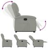 vidaXL Električni naslanjač s funkcijo vstajanja svetlo siv žamet