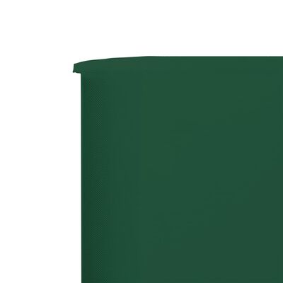 vidaXL 9-panelni vetrobran tkanina 1200x80 cm zelen