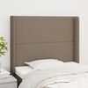 vidaXL Vzglavje z u&scaron;esi taupe 103x16x118/128 cm blago
