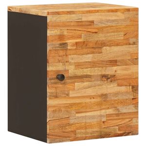 vidaXL Viseča omara za kopalnico z vrati Naravna 38 x 33 x 48 cm