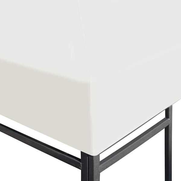 vidaXL Streha za paviljon 310 g/m² 4x3 m kremno bela
