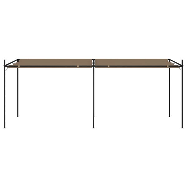 vidaXL Paviljon z zložljivo streho 600x300x233 cm taupe