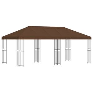 vidaXL Vrtna paviljon 6 x 3 m Rjava Poliester in jeklo 190 gsm