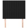 vidaXL Vzglavje postelje črno 100x5x118/128 cm blago