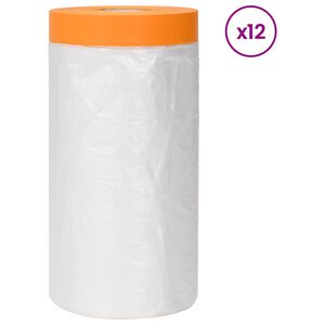 vidaXL Pra&scaron;na prevleka z lepilnim trakom 12 kos Transparentno HDPE