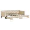 vidaXL Izvlečna dnevna postelja temno krem 80x200 cm blago
