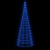 vidaXL LED božično drevo na drogu za zastavo 550 LED modra 300 cm