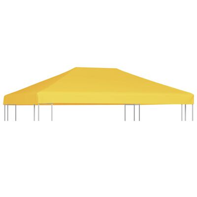 vidaXL Streha za paviljon 270 g/m² 4x3 m rumena